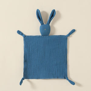 Couverture de sécurité <span class=keywords><strong>en</strong></span> mousseline de coton pour bébé, motif lapin, douce et respirante, cadeau idéal pour garçons et filles - Product Image 2