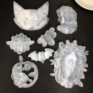 Figurine de luxe en quartz naturel, Méduse, papillon, serpent, ornement fait à la main, écologique, imprimé de dessin animé, décoration de bureau, décoration de la maison - Product Image 2