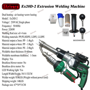 Machine de soudage par extrusion manuelle en plastique de haute qualité 3600W, <span class=keywords><strong>soudeuse</strong></span> à air chaud pour géomembrane HDPE, OEM acceptable - Product Image 2