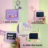 Mini tableau de dessin pour enfants avec porte-clés, motif monde sous-marin, pendentif mignon pour cartable, cadeau créatif de décompression