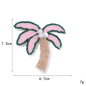 ビーズ縫い付けオーシャンシリーズ中国メーカーカスタムパールラインストーンロゴ刺繍アップリケパッチ（衣類バッグ用） - Product Image 2