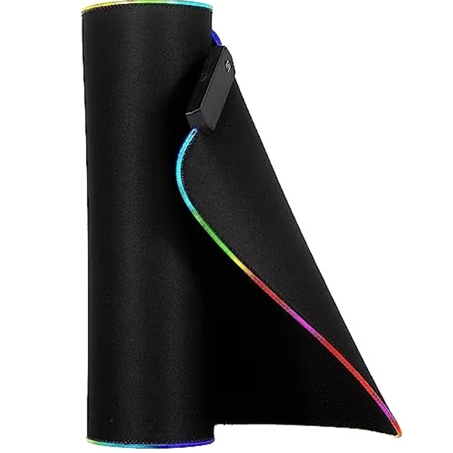 Neoprene Gaming Luminous Mouse Pad Rgb Colorful 3mm 4mm Xxl Large Led Speed Type Polyester Fabric Gaming Desk Mat