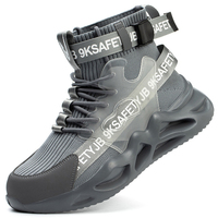 Chaussures de sécurité décontractées antidérapantes et anti-perforation à tige haute pour hommes, avec embout en acier, respirantes – Fabricant de chaussures de sécurité pour hommes