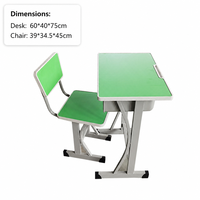 Bureau d'école ergonomique à hauteur réglable, prix d'usine, bureau d'étude pour étudiants avec structure métallique