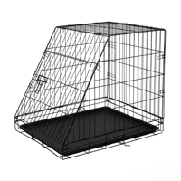 Cage pour chien inclinée pliable en fil métallique, idéale pour chiens de grande race, pour l'intérieur – Fournitures pour animaux de compagnie – Vente chaude