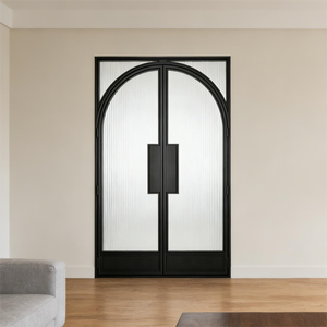 Portes intérieures en verre modernes de qualité stable, portes intérieures sur mesure, portes intérieures en verre cannelé et en acier - Product Image 2