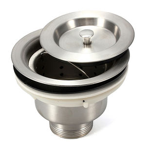 Bouchon de déchets de lavabo de cuisine en acier inoxydable, filtre d'évier, assemblage de vidange, passoire à déchets et bouchon de passoire de panier - Product Image 2