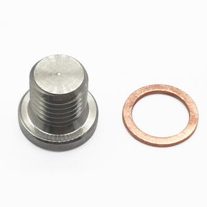 M12 x 1,5 Gewindeschraubstopfen Sechskant mit Rotkupferdichtung, Edelstahl SS304 - Product Image 4