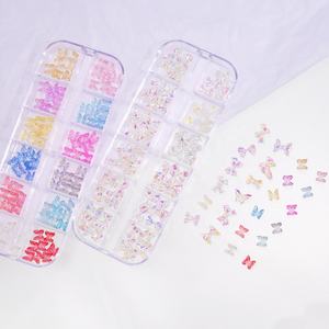 12Girds Aurora Papillon Ruban Arc 3D Nail Art Charmes Kawaii Bijoux DIY Résine Coréen <span class=keywords><strong>Manucure</strong></span> Arc Partie Nail Décorations - Product Image 4