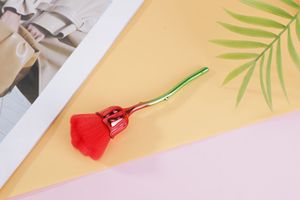 Brosse de nettoyage pour ongles 6 couleurs Rose, en plastique et nylon, avec manche électroplaqué, pour manucure - Product Image 6