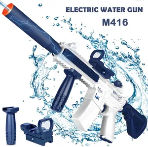 Summer outdoor shooting games free disassembly combination DIY kids 2024 new toy rifle M416 electric high speed water gun