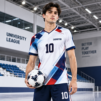 Camiseta de Fútbol Personalizada con Diseño Geométrico de Alta Definición para Ligas Universitarias