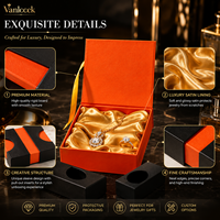 Boîte d'emballage de bijoux de luxe personnalisée avec intérieur en satin de soie, boîte cadeau haut de gamme pour collier, bague, boucles d'oreilles, vente en gros