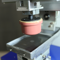 Machine à tampographie bien conçue à l'encre, imprimante d'impression de tampographie de tasse de bouteille de 2 couleurs