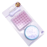 Moules Emporte-pièces en Plastique pour Lettres Chiffres de l'Alphabet, Tampon Embosseur à Fondant