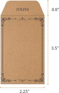 Enveloppes de semences personnalisées Enveloppes pour pièces de monnaie Enveloppes en papier kraft pour graines Pièces de monnaie Cartes Clés Collection de timbres salariaux - Product Image 4