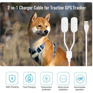 Cable de Carga Magnético Tractive de 1m, 2 en 1, Carga Rápida USB para Rastreador GPS de Perros, Monitoreo de Mascotas - Product Image 5