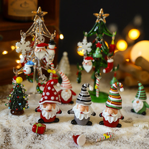 Sáng Tạo Giáng Sinh Màu Thủy Tinh Santa Claus Faceless Thủy Tinh Bảng Búp Bê Trang Trí Nội Thất Xe Đồ Trang Trí Xmas Cây Xe Trang Trí - Product Image 5