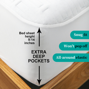 Protecteur de matelas Queen Size imperméable respirant silencieux doux couvre-lit <span class=keywords><strong>drap</strong></span>-<span class=keywords><strong>housse</strong></span> <span class=keywords><strong>160</strong></span>*200*35cm pour une utilisation comme couvre-lit - Product Image 3