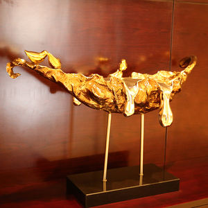 K084 Décorations abstraites modernes en acier inoxydable, ornements de moineaux de <span class=keywords><strong>luxe</strong></span> pour la maison, le bureau, l'hôtel, artisanat en métal - Product Image 4