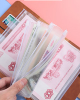 Bolsa para documentos de PP, bolsillos para Carpeta A6, 6 agujeros, sobres para dinero en efectivo, cuaderno de presupuesto de 6 anillos para productos de archivo