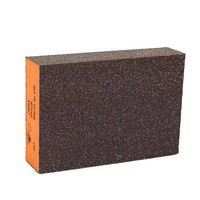 Bloc de ponçage brun en aluminium, éponge abrasive souple, outils abrasifs 100x70x25mm 3.9"x2.7"x1" en mousse EVA