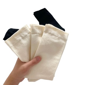 Women's Mid Calf Slouch <b>Socks</b> Solid Color Breathable Polyester White And <b>Black</b> Regular Casual <b>Socks</b> For Youth 18 40 Years Old - Product Image 4