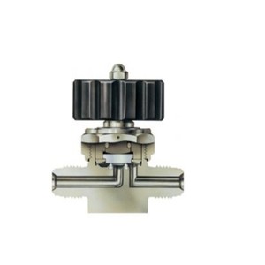 Válvula de Bola Manual Fujikin UBV-21-J10R-D-ALX, en Forma de L, de Tres Vías, Estándar Británico, Tamaño Mediano, Corte de Alta Presión - Product Image 1