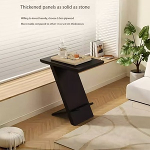 <span class=keywords><strong>Tavolino</strong></span> Moderno in Legno Massello Spesso 3CM, <span class=keywords><strong>Tavolino</strong></span> Geometrico a Forma di Z per Soggiorno, Camera <span class=keywords><strong>da</strong></span> Letto, Divano, Piccolo <span class=keywords><strong>Tavolino</strong></span> <span class=keywords><strong>da</strong></span> Tè - Product Image 1
