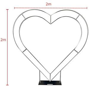 2m אדום בצורת לב פרחים קשת קישוט צלב גבול סיום חתונה שנה חדשה שלב רקע הסדר חג המולד מזויף - Product Image 6