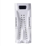 Lit de massage hydrothérapeutique en acrylique blanc avec 7 jets, contour ergonomique, jets chromés et appui-tête rembourré