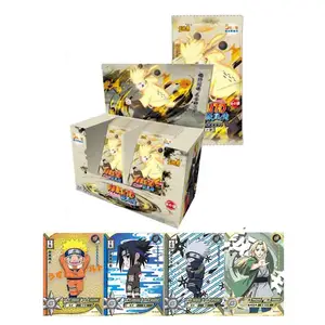 Caixa de cartas de baralho Naruto original Kayou, material de papel para jogos de tabuleiro, máquina de anime de 3 camadas e 1 onda, atacado