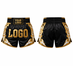 Pantalones Cortos de Muay Thai Personalizados, Pantalones Cortos de Satén para Kickboxing y MMA, 100% Poliéster, Equipo de Entrenamiento Ligero, Sublimación, OEM, ODM - Product Image 2