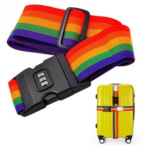 Sangle de bagage réglable en nylon avec serrure à combinaison à 3 chiffres pour valise de voyage - Product Image 1