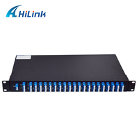 Multiplexeur passif — porte-documents 19 pouces, 40 canaux, ligne unique de SMF bdi, liens 100GHz, espacement DWDM aawg mux demax