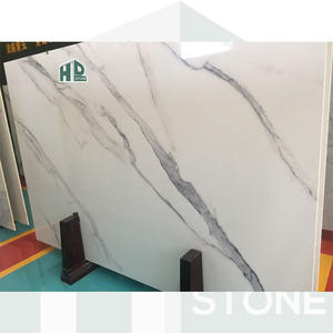 Losas de mármol <span class=keywords><strong>aglomerado</strong></span> de piedra artificial blanca de tamaño personalizado de fábrica china HDSTONE <span class=keywords><strong>para</strong></span> decoración del hogar - Product Image 3