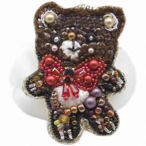Patch brodé thermocollant personnalisé en gros pour vêtements, patch appliqué personnalisé brodé avec des paillettes et des perles - Product Image 6