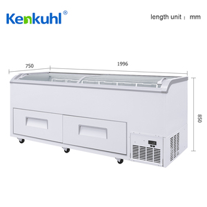 Kenkuhl supermercato <span class=keywords><strong>orizzontale</strong></span> gelato singolo curvo top commerciale gelato display <span class=keywords><strong>congelatore</strong></span> con cassetto - Product Image 5