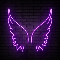 Enseigne néon LED personnalisée Winbo, sans MOQ, enseigne néon ailes d'ange, décoration murale LED néon