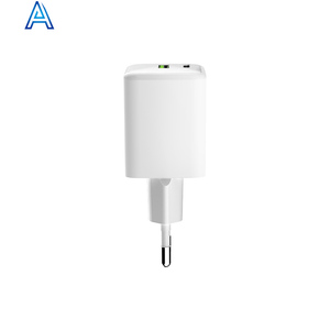 Cargador de pared tipo C con logotipo personalizado de fábrica, cargador de pared de 25 Dual W, cargador de teléfono móvil GaN de carga rápida Universal, cargador PD Apater - Product Image 6