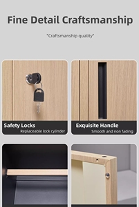 Muebles <span class=keywords><strong>de</strong></span> Oficina <span class=keywords><strong>de</strong></span> Acero, Gabinete con Impresión <span class=keywords><strong>de</strong></span> <span class=keywords><strong>Transferencia</strong></span> <span class=keywords><strong>de</strong></span> Madera, Archivador Metálico con Puerta <span class=keywords><strong>de</strong></span> Vidrio y Estantes - Product Image 6