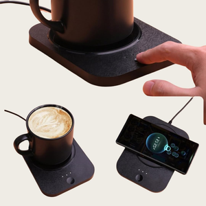 Calentador de Tazas Eléctrico Inteligente Inalámbrico, Taza de Café Autocalentable USB, Calentador de Tazas con Cargador Inalámbrico - Product Image 3