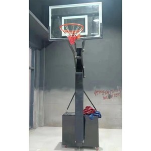 ห่วงบาสเก็ตบอลปรับระดับความสูงได้ พกพาสะดวก ใช้ได้ทั้งในร่มและกลางแจ้ง แผ่นหลังกระจกนิรภัย เสาอะลูมิเนียม อุปกรณ์สนามบาสเก็ตบอล - Product Image 2