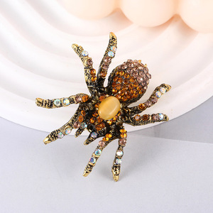 Broche de Araña WOWEI para Mujer, con Cristales Coloridos y Brillantes, Incrustaciones de Ópalo, para Fiesta de Halloween - Product Image 3