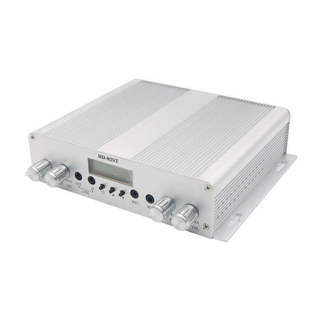25W Professional FM Transmitter Stereo PLL Broadcast Radio Station with DC Power Supply