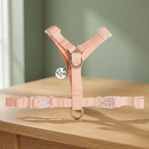 Pink Waterproof Y-Shaped Dog <b>Harness</b> Lights Breathable Reflective Features Adjustable PVC Coated Luxury Simple Fashion Style - Product Image 2