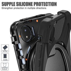 Per Xiaomi Redmi Pad SE 4G 8.7 pollici in silicone antiurto maniglia cavalletto rotante robusta custodia cover con tracolla - Product Image 5