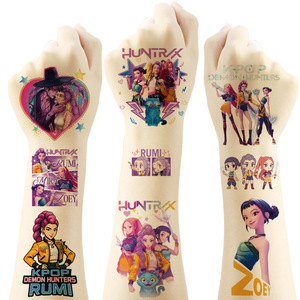 Autocollants de tatouage KPOP pour groupe de filles 'Witch Hunting', autocollants de tatouage de dessin animé pour enfants, autocollants pour fête <span class=keywords><strong>d</strong></span>'anniversaire, autocollants à transfert <span class=keywords><strong>d</strong></span>'<span class=keywords><strong>eau</strong></span> - Product Image 5