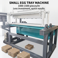 Máquina Moldeadora de Bandejas de Huevos Pequeña PT-1000 (1-3) 1x3 con PLC y Motor, 1000 Piezas/hora, para Cartón Alveolado (Oeuf)