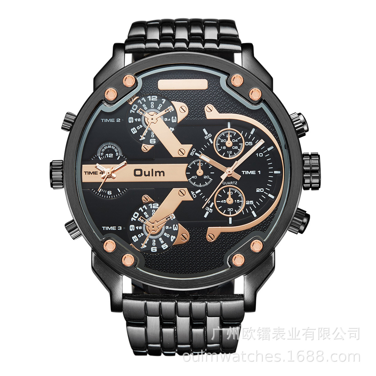 うる Oulm 3548 New Arrival Top Brand Fashion Men Quartz 2 Time